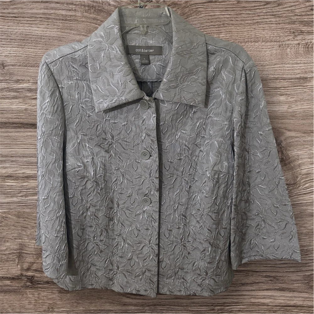 Croft & barrow women’s jacket 3/4 sleeve - Picture 2 of 4